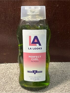 LA Looks Perfect Curl Hair Gel Level 8 Hold- Green Alcohol Free, 20oz
